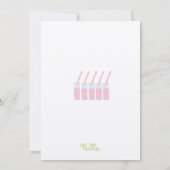 Roze limonade Girls Party Ruffle Cake Invite Kaart (Achterkant)