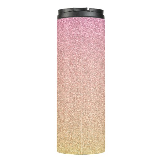 Roze limonade Glitter Ombre Thermosbeker (Achterkant)