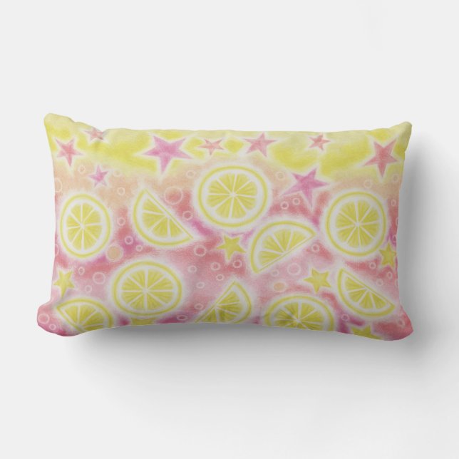 Roze limonade gooit klooglumbool kussen (Voorkant)