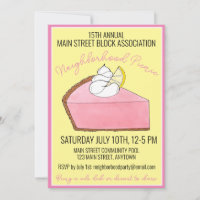 Roze limonade Icebox Lemon Pie Slice Picnic