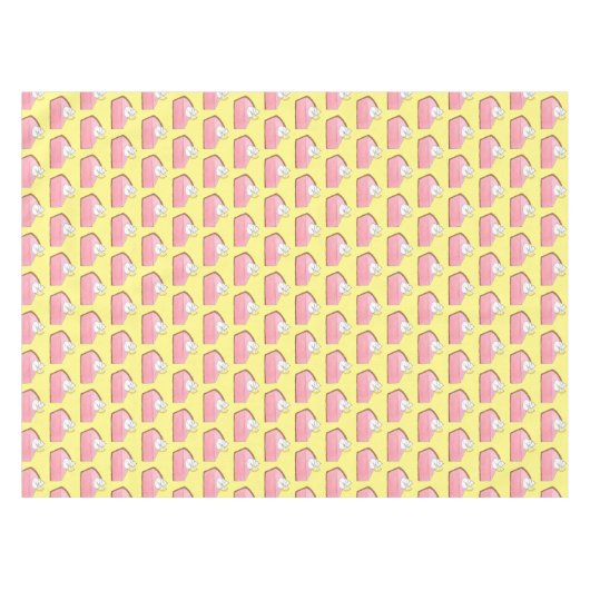 Roze limonade Icebox Lemon Pie Slice Picnic Tafelkleed (Voorkant (Horizontaal))