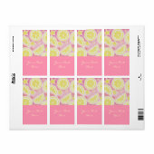Roze limonade "Jouw tekst" etiket grote roze (Full Sheet)