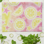 Roze limonade keukenhanddoek (Gevouwen)