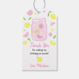 Roze limonade Lemon Birthday Cadeaulabel