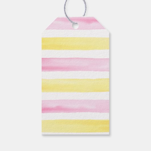 Roze limonade Lemon Birthday Cadeaulabel (Achterkant)