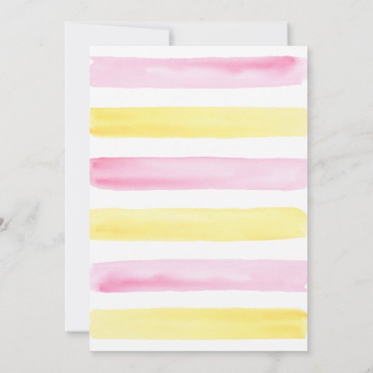 Roze limonade Lemon Birthday Kaart (Achterkant)