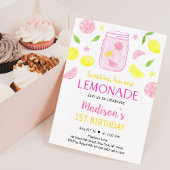 Roze limonade Lemon Birthday Kaart