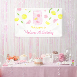 Roze limonade Lemon Birthday Spandoek