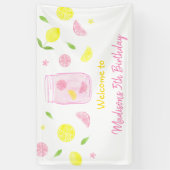 Roze limonade Lemon Birthday Spandoek (Verticaal)