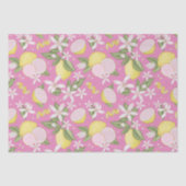 Roze limonade Lemon Verjaardag Tissue Paper Tissuepapier (Voorkant)