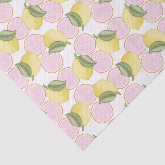 Roze limonade Lemon Verjaardagsfeest Tissue Paper Tissuepapier (Detail)