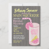 Roze limonade Main Squeeze Vrijgezellenfeest Kaart (Voorkant)