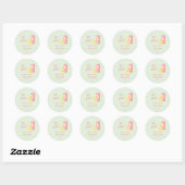 Roze limonade Modern Oh Baby shower Party Ronde Sticker (Vel)