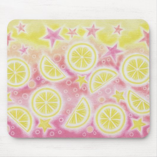 Roze limonade mousepad muismat (Voorkant)