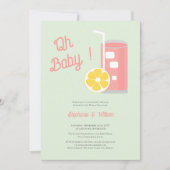 Roze limonade Oh Baby shower Modern Kaart (Voorkant)