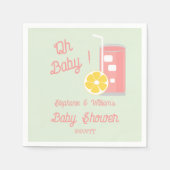 Roze limonade Oh Baby shower Party Servet (Voorkant)