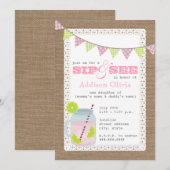 Roze limonade op schoot en Limoen Sip + zie Kaart (Voorkant / Achterkant)