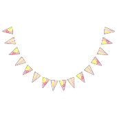 Roze limonade Partij, geel en roze Vlaggetjes (Alle)