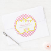 Roze limonade Party-sticker Ronde Sticker (Envelop)
