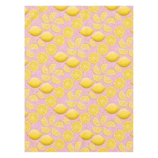 Roze limonade patroon tafelkleed (Voorkant)
