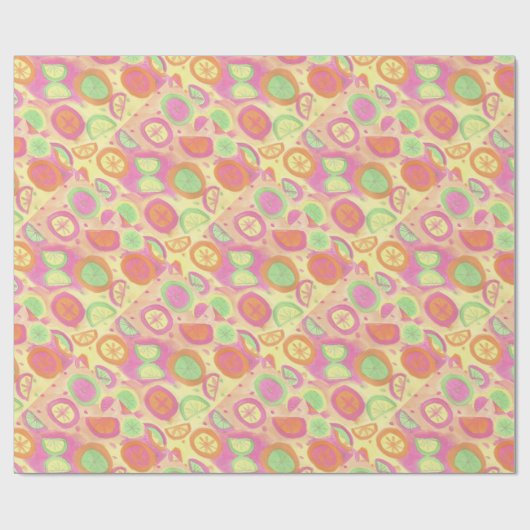 Roze limonade Pattern Cadeaupapier (Vlak)