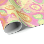 Roze limonade Pattern Cadeaupapier (Rol Hoek)