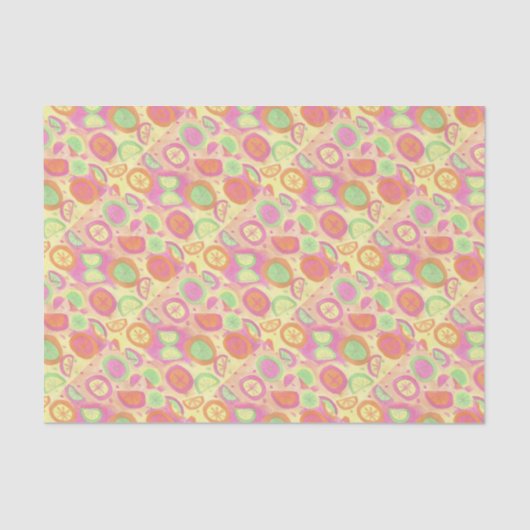 Roze limonade Pattern Tissuepapier (Voorkant)