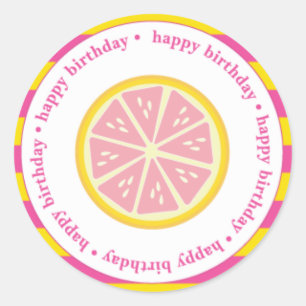 Roze limonade-pleisters, stickers, zegels