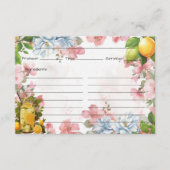 Roze limonade Recept Kaart (Voorkant)