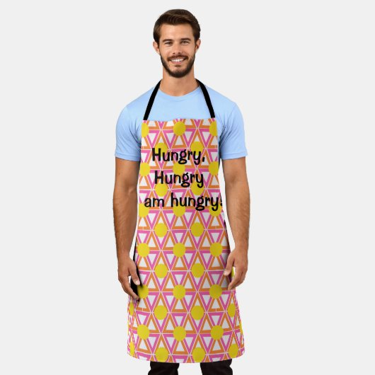 Roze limonade schort (Gedragen)