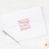 Roze limonade sip en zie Sticker (Envelop)