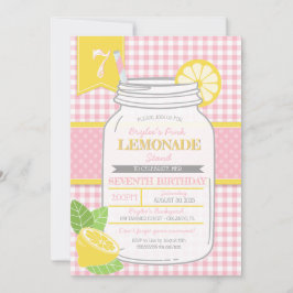 Roze limonade stand (elke leeftijd) Verjaardagsfee Kaart