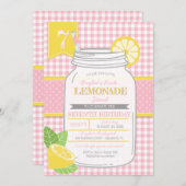 Roze limonade stand (elke leeftijd) Verjaardagsfee Kaart (Voorkant / Achterkant)