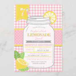 Roze limonade stand (elke leeftijd) Verjaardagsfee Kaart