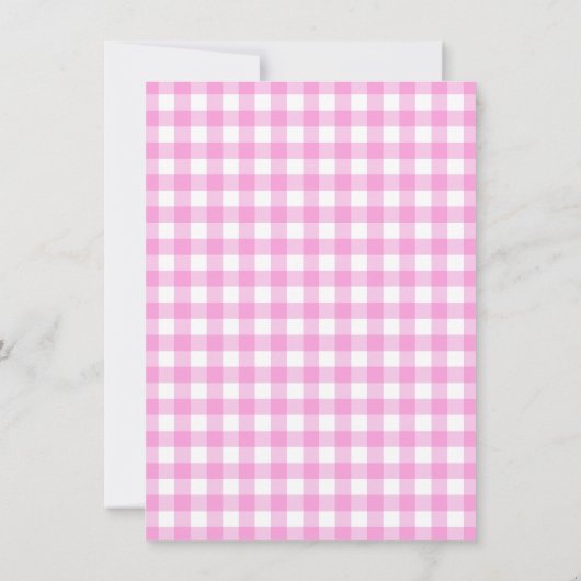 Roze limonade stand verjaardag rood haar meisje bedankkaart (Achterkant)