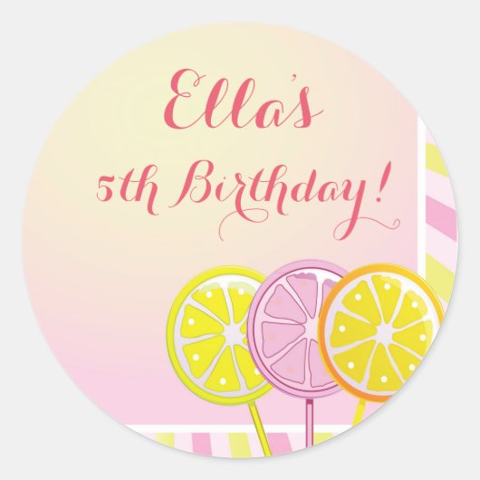 Roze limonade Stickers (Voorkant)