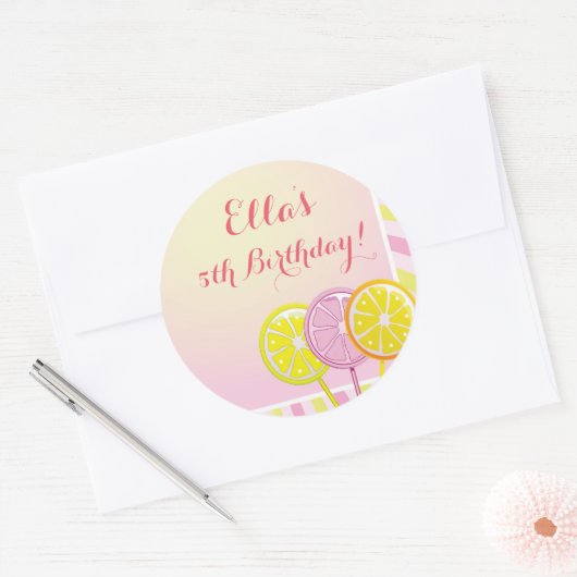 Roze limonade Stickers (Envelop)