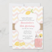 Roze limonade - uitnodiging voor meisjes (Voorkant)
