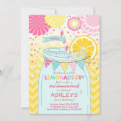 Roze limonade Uitnodiging Zonneshine Eerste verjaa (Voorkant)