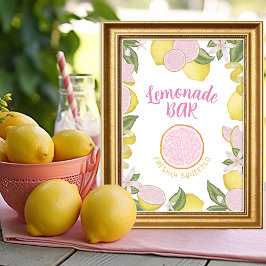 Roze limonade Verjaardag Bar Sign