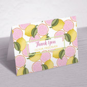 Roze limonade verjaardag bedankkaart