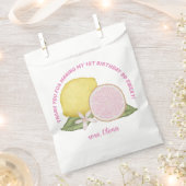 Roze limonade verjaardagsfeestje gunstzak bedankzakje (Geknipt)