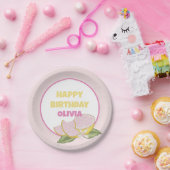 Roze limonade verjaardagsfeestje papier Borden Papieren Bordje (Feest)