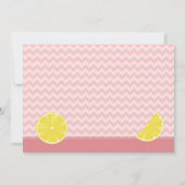 Roze limonade verjaardagsfeestje uitnodiging (Achterkant)