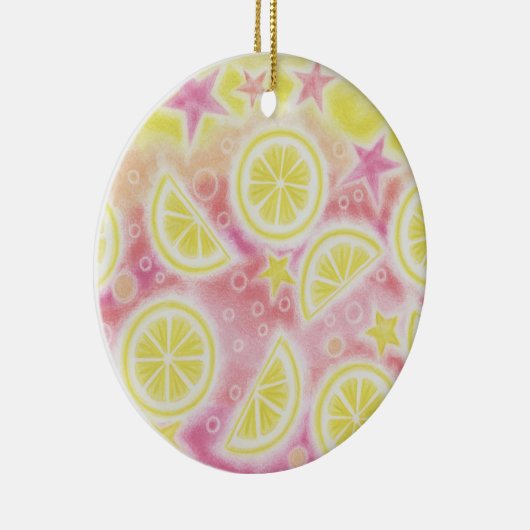 Roze limonade-versiering keramisch ornament (Rechts)