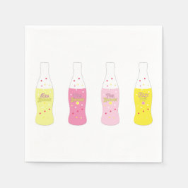 Roze limonade vintage frisdrank gestreepte zomer servet