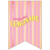 Roze limonade vintage frisdrankfles gestreepte zom vlaggetjes (Eerste vlag)