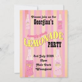 Roze limonade vintage frisdrankfles ombre retro kaart