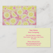 Roze limonade visitekaartje horizontaal (Voorkant / Achterkant)