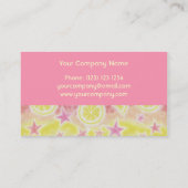 Roze limonade visitekaartje horizontaal roze (Achterkant)